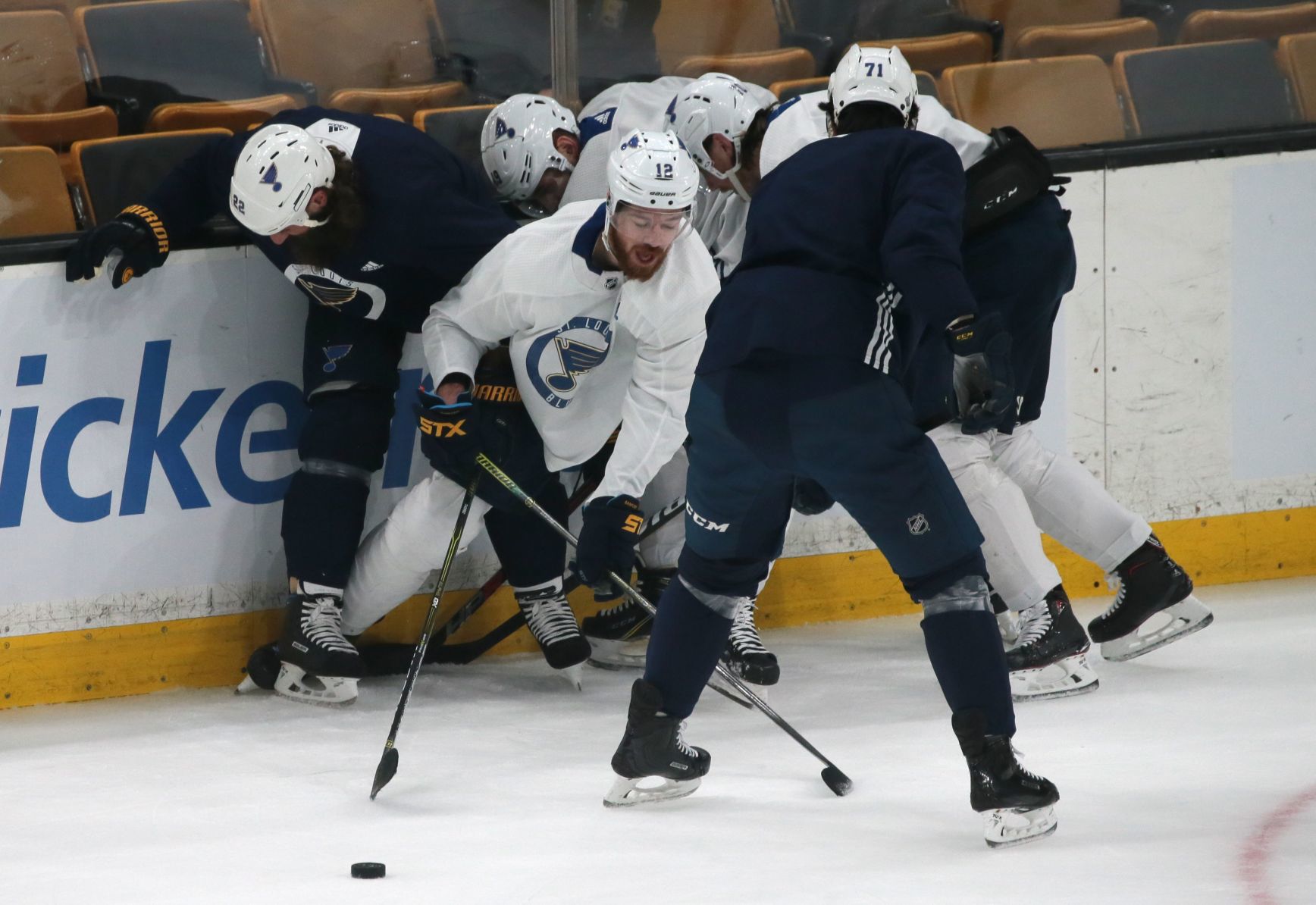 Blues practice at the TD Garden